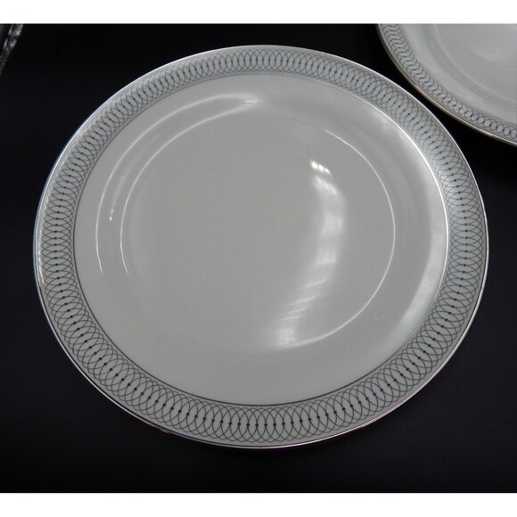 Tirschenreuth Bavaria The Elgin Dinner Plates Set of 4 Germany 10 Inch Silver - Picture 4 of 11